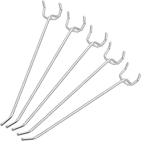 6” Pegboard Hook Organizer Kit,50 Pack,Hanging Hooks Set for Garage Organization - Picture 1 of 6